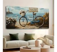 LIMAIDUO Affiches de mode avec cadre en bois, phare blanc, plage, vagues, océan, paysage marin, nature, affiches 40x80 cm sans cadre