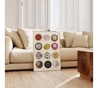 LIMAIDUO Collage mural rétro, affiche vintage avec disco, dés, café et boule 8, décoration murale tendance pour salon ou chambre d'étudiant (40x60cm/sans cadre)