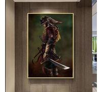 LIMAIDUO Dernier guerrier samouraï sombre, tableau mural, Bushido, toile, décoration de salon, affiche et impressions, cadre 20 x 30 cm