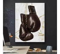 LIMAIDUO Gants de boxe, impression sur toile style pop art, décoration murale abstraite pour salon, image moderne et tendance (70 x 100 cm/cadre intérieur)