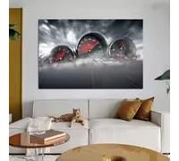 LIMAIDUO Gros plan sur une affiche de tableau de bord de voiture de course, tableau mural moderne et motivant pour entrepreneurs, décoration intérieure pour salon (70 x 100 cm/cadre intérieur)