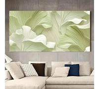 LIMAIDUO Impression moderne abstraite de feuilles vertes, décoration murale pour salon, chambre, couloir - Affiches grand format 60 x 120 cm sans cadre