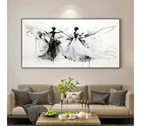 LIMAIDUO Impression sur toile moderne abstraite de danseuse, noir et blanc, affiche murale pour salon, chambre à coucher, décoration 60 x 120 cm, sans cadre
