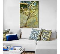 LIMAIDUO Peinture sur toile représentant un poirier en fleurs, décoration murale pour salon, chambre à coucher, 80 x 120 cm, sans cadre
