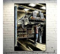 LIMAIDUO Peinture sur toile Retour vers le futur Toile Art mural Photos Décoration d'intérieur 60x80cm Sans cadre