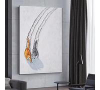 LIMAIDUO Peintures représentant une ville du futur, une architecture, un paysage urbain, une décoration abstraite sur toile pour intérieur, idéale pour le salon (80x120cm/sans cadre)