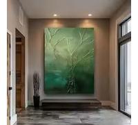 LIMAIDUO Tableau à l'huile moderne représentant un chemin bordé d'arbres, style abstrait, sur toile, grand format (80 x 120 cm, cadre intérieur), décoration murale pour salon.