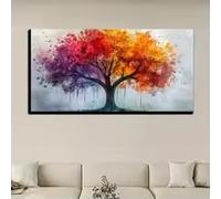 LIMAIDUO Tableau décoratif sur toile Arbre de Vie, impression d'art à suspendre, décoration intérieure de style moderne (30 x 60 cm/sans cadre)