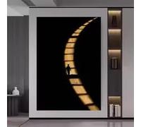 LIMAIDUO Tableau moderne de paysage nordique sur toile, art mural, contour coloré, décoration de bureau ou de chambre (20 x 30 cm/cadre intérieur)