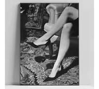 LIMAIDUO Tableau sur toile représentant un léopard, des chaussures et des images sexy (80 x 120 cm/Cadre intérieur)