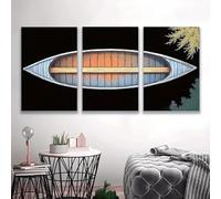 LIMAIDUO Toiles abstraites modernes - Peintures minimalistes et dorées, Affiches aux couleurs vibrantes orange, vert et marron (20x30cmx3/cadre intérieur)