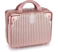 LIMBANI BROTHERS Trousse de maquillage portable en ABS résistant à la pression avec bande élastique, petite trousse de maquillage rigide pour femme (multicolore), Or rose, M, Moderne