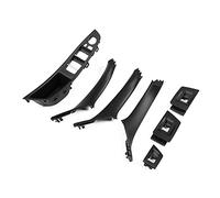 LIMBQS Poignée de porte intérieure pour BMW F10 F11 F18, bouton de panneau de porte intérieure Ajusteur de poignée de porte de fenêtre intérieure pour BMW Série 5 (noir)