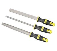 Lime à bois pour râpe, 8 po, 3 pièces, demi-ronde et ronde, coupe grossière moyenne pour bois, cuir, métaux tendres, plastique souple