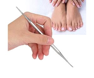 Lime à ongles à double tête, lime à ongles pour orteils incarnés en acier inoxydable Outil de pédicure pour poussoir à ongles incarné pour la correction des ongles incarnés, Lime à ongles incarnés