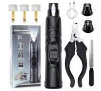 Lime à Ongles Chien, Coupe Ongles électrique pour Grands, 2 Vitesses Variables Lime Griffe Chien Electrique avec Lumières LED, Moyens et Petits Chiens Chats