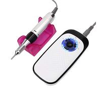 Lime à ongles électrique 35000 tr/min Machine de perceuse à ongles portable Lime à ongles Outils de manucure et de pédicure Set Ponceuse à ongles avec 6 pièces de forets à ongles(EU)