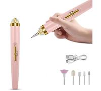Lime à ongles électrique 5 en 1, limes à ongles USB, vitesse réglable, portable, kit de manucure et pédicure, lime à ongles électrique pour ongles en acrylique, ongles en gel