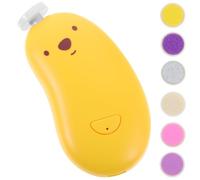 Lime à Ongles Électrique Bébé 150 Ma avec 6 Têtes et LED Jaune | Plastique, 6 Embouts de Ponçage, Opération Pratique, Coffret Manucure