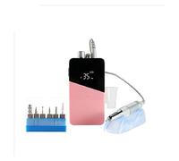 Lime à ongles électrique, perceuse à ongles électrique portable 35 000 tr/min, ensemble de pédicure de manucure sans fil rechargeable pour équipement d'ongles