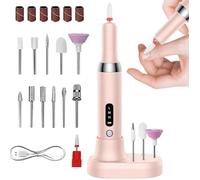 Lime à ongles électrique, ponceuse à ongles à vitesse réglable, ponceuse à ongles sans fil, machine à poncer les ongles, Rose
