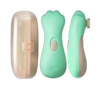 Lime à ongles électrique pour bébé - 6 tampons de rechange pour nouveau-né - Kit de manucure et pédicure - Silencieux et sûr - Soin des ongles électrique (vert)