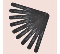 Lime à ongles en bois noir Beauté Professionnel Noyau en bois pour façonner, lisser et finir les ongles, grains mixtes 12 limes par paquet, fournitures pour ongles, outils pour ongles, outils pour nai