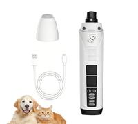 Lime à Ongles pour Animaux avec Double Lampe LED, Tondeuse à Griffes Électrique 4 Vitesses Silencieuse, Appareil de Manucure pour Chien Chat à Bouton Indépendant, pour Soin des Pattes à Domicile