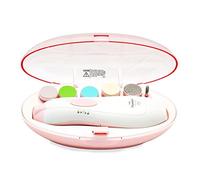 Lime à ongles pour Bébé par Little Martin’s Drawer -Lime à ongles et orteils pour nouveau-né et tout-petit - Soins, Polir et tailler - Accessoire Filles et Garçons - fonctionne à piles (AA) (Rose)