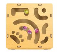 Lime à ongles pour chat - Labyrinthe interactif avec 4 balles de sonnette - Puzzle à gratter pour chats, chiots, lapins, chiens, chatons ainsi que d'autres animaux domestiques pour jouer dans la