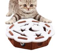Lime à ongles pour chat - Puzzle interactif en feutre avec 2 balles de clochette - Boîte à gratter pour chat - Exercice, stimulation mentale, jeux de sol, jeux pour animaux de compagnie, chatons