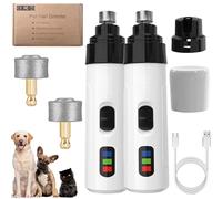 Lime à ongles Silent Groom Pro pour chiens et chats, charge USB rapide avec têtes de rechange (2+2 têtes de rechange)
