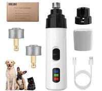 Lime à ongles Silent Groom Pro pour chiens et chats, charge USB rapide avec têtes de rechange (2 têtes de rechange)