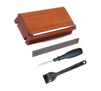Lime biseautée 3 23 35 degrés pour frettes de guitare basse - Marron
