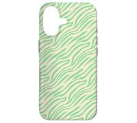 Lime Cream Green Wavy Lines Curves Flowing Strokes Pattern Coque pour iPhone 17