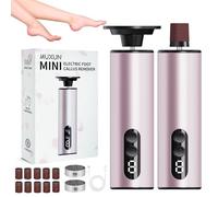 Lime électrique pour les pieds - 2 en 1 sans fil rechargeable - Pour callosités - Lime électrique à 9 vitesses - Pédicure pour les peaux sèches et dures - Talons craquelés - Rose