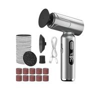 Lime électrique pour les pieds - Éliminateur de peau dure - 4500 tr/min - Rechargeable - Avec 60 papiers abrasifs de rechange - Pour homme et femme - Pour peaux mortes et crevassées - Talon craquelé