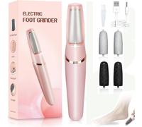 Lime électrique pour les pieds, kit de pédicure électrique pour pieds, rechargeable, étanche, avec 4 têtes de brosse, pour traiter les talons secs craquelés, les callosités et les peaux mortes