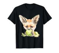 Lime Fennec Renard Amoureux des Animaux Aquarelle Imprimé Fruits T-Shirt