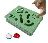 Lime Griffoir pour Chats, Coupe-Griffes Silencieux Interactif, avec 2 Balles À Clochette Et Tapis À Griffer en Feutre pour Chat, pour Chien et Chiot de Toutes Tailles,