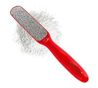 Lime hypoallergénique à deux côtés en nickel pour la coupe des callosités et l'élimination des callosités Taille réelle rouge