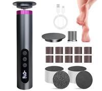 Lime Pieds Électrique Professionnelle 9 Vitesses avec Écran LED, 2000mAh Râpe Électrique Anti-Callosités Rechargeable, Set Ponceuse Pieds Complet avec 30 Accessoires pour Maison et Institut (Gris)