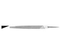 Lime plate de mécanicien avec pointe, acier trempé, idéale pour lisser les surfaces et affûter les bords dans les travaux du métal et du bois.