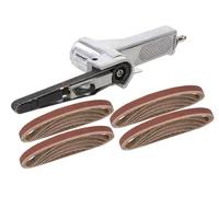 LIME PONCEUSE PNEUMATIQUE + 20 BANDES ABRASIVES ETROITES DE 10 X 330
