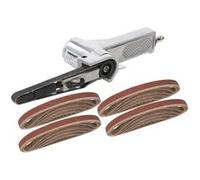 LIME PONCEUSE PNEUMATIQUE + 20 BANDES ABRASIVES ETROITES DE 10 X 330