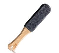Lime professionnelle pour callosités, pierre ponce pour peaux dures et talons fissurés, manche en bois de 21,8 cm (noir)