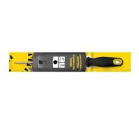 Lime ronde pour mécanicien avec manche bi-matière et crochet, idéale pour affûter et façonner des pièces métalliques.