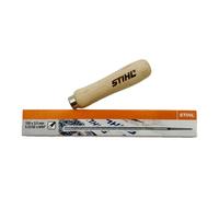 Lime ronde STIHL 3,5 x 150 mm (6 pièces) 56057713506 avec porte-lime en bois