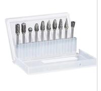 Lime Rotative 10 pièces 1/8 "tige carbure jeu de fraises outil rotatif meuleuse Bits fichier