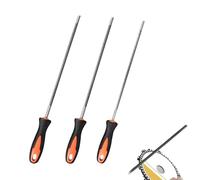 Lime tronconneuse, 3 PCS Lime à Râpe en Métal, Lime Chaine Tronconneuse, Affutage Chaine de Tronconneuse Avec poignée, Kit de Limes en Acier Carbone, 4,0 mm, 4,8 mm, 5,5 mm, adaptées à la tronçonneuse